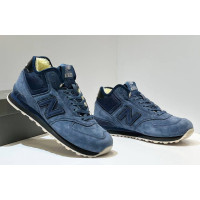 New Balance 574 Mid Blue с мехом