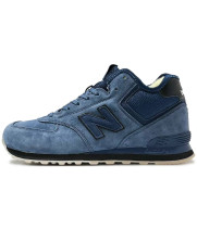 New Balance 574 Mid Blue с мехом