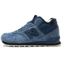 New Balance 574 Mid Blue с мехом