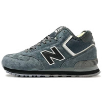 New Balance 574 Mid Grey Black с мехом