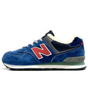 New Balance 574 Blue Navy Red зимние