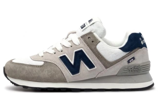 New Balance 574 Grey White Blue Navy