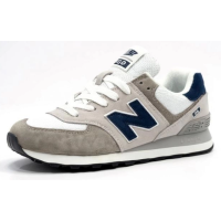 New Balance 574 Grey White Blue Navy