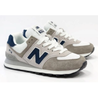 New Balance 574 Grey White Blue Navy