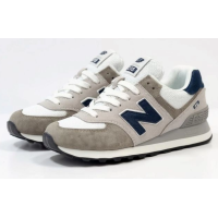 New Balance 574 Grey White Blue Navy
