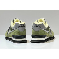 New Balance 574 Green Black с мехом