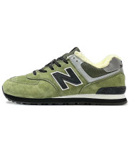 New Balance 574 Green Black с мехом