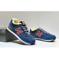 New Balance 574 Blue Navy Red зимние