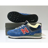 New Balance 574 Blue Navy Red зимние
