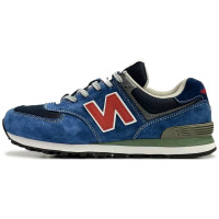New Balance 574 Blue Black Red