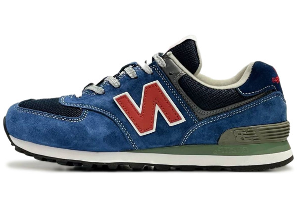 New Balance 574 Blue Black Red