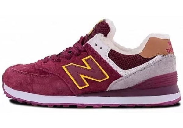 New Balance 574 Burgundy Grey Winter