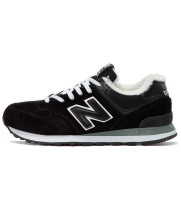New Balance 574 Black (Reflective) зимние