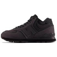 New Balance 574 Mid Triple Black с мехом