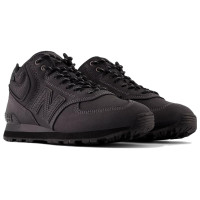 New Balance 574 Mid Triple Black с мехом