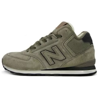 New Balance 574 Mid Gray Green с мехом