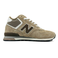 New Balance 574 Mid Beige Brown Grey с мехом