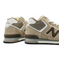 New Balance 574 Mid Beige Brown Grey с мехом