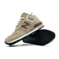 New Balance 574 Mid Beige Brown Grey с мехом