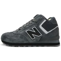 New Balance 574 Mid Deep Grey Black с мехом