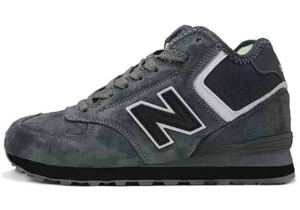 New Balance 574 Mid Deep Grey Black с мехом