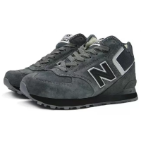 New Balance 574 Mid Deep Grey Black с мехом