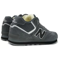 New Balance 574 Mid Deep Grey Black с мехом