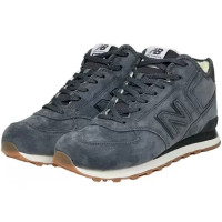 New Balance 574 Mid Deep Blue Suede с мехом