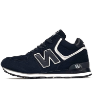New Balance 574 Mid Black White Winter с мехом