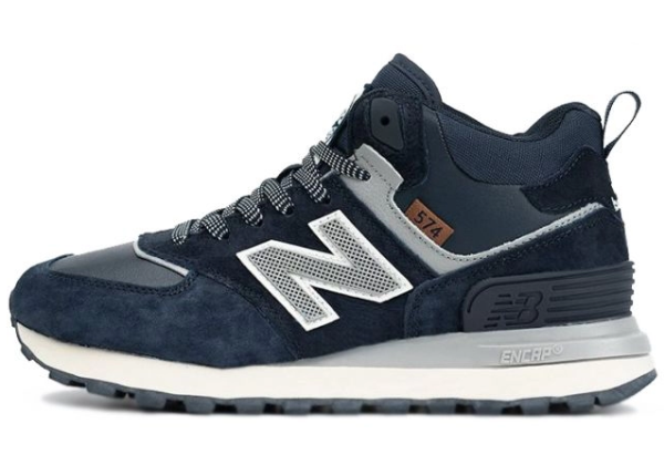 New Balance 574 Mid x Stone Island Navy Blue Grey