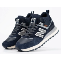 New Balance 574 Mid x Stone Island Navy Blue Grey