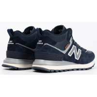 New Balance 574 Mid x Stone Island Navy Blue Grey