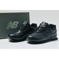 New Balance 574 Leather Black зимние