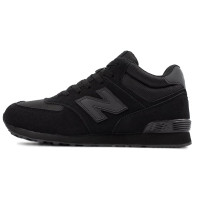 New Balance 574 Mid Triple Black зимние