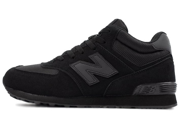 New Balance 574 Mid Triple Black зимние