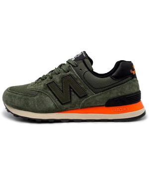 Кроссовки New Balance 574 Dark Green Orange