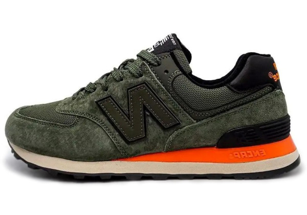 Кроссовки New Balance 574 Dark Green Orange