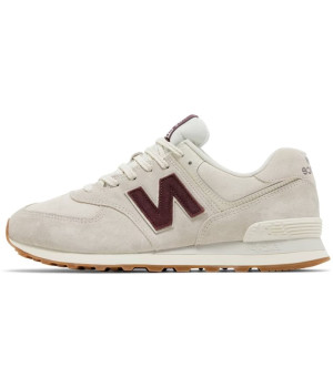 New Balance 574 Bone White Burgundy