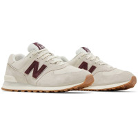 New Balance 574 Bone White Burgundy