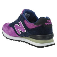 Кроссовки 574 New Balance женские без сетки Navy (Purple)