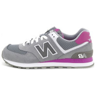 New Balance женские кроссовки 574 серые с розовым