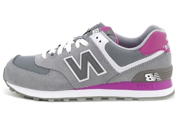 New Balance женские кроссовки 574 серые с розовым