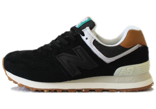 Кроссовки New Balance 574 черно-бежевые