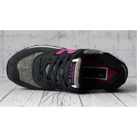 Кроссовки New Balance женские 574 без сетки Black (Pink)