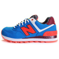 New Balance женские кроссовки 574 с сеткой синий с розовым