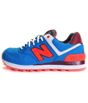 New Balance женские кроссовки 574 с сеткой синий с розовым