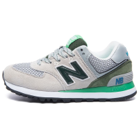 Кроссовки New Balance 574 серые с зеленым 