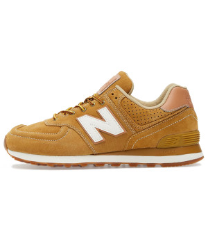 Кроссовки New Balance 574 Made In England коричневые с бежевым