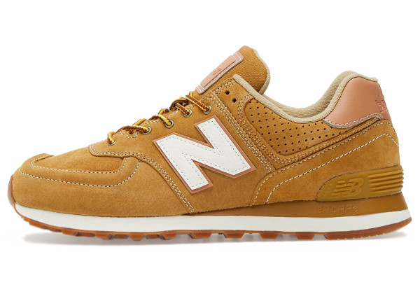 Кроссовки New Balance 574 Made In England коричневые с бежевым