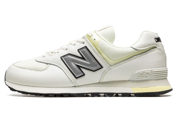 Кроссовки мужские New Balance 574 Classic белые с серебристым